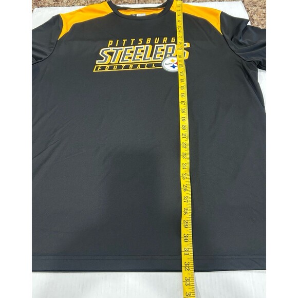 NFL T-Shirt Men's Size XXL Black Gold Pittsburgh Steelers Lightweight Tee - Picture 6 of 10